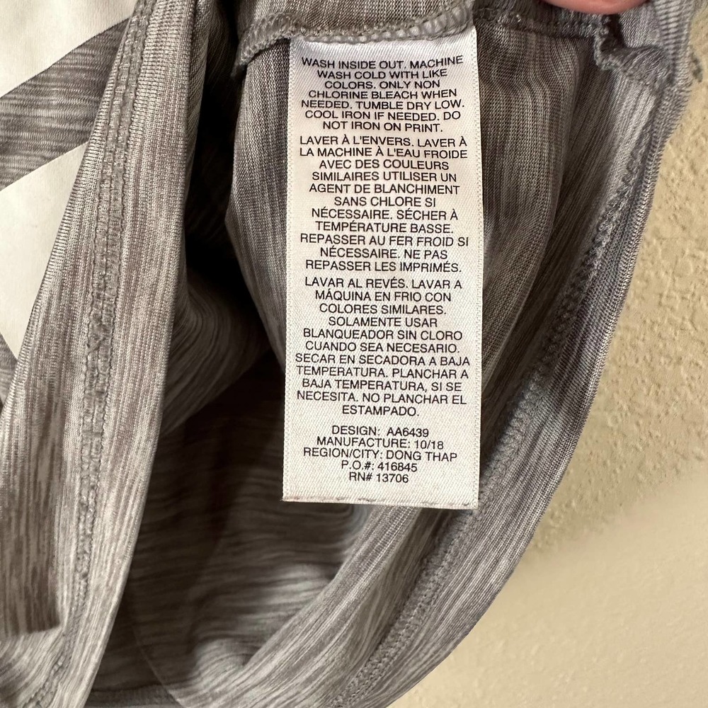 Adidas Gray Climatite Performance Activewear Shirt Youth Size Small (8) - Picture 7 of 10